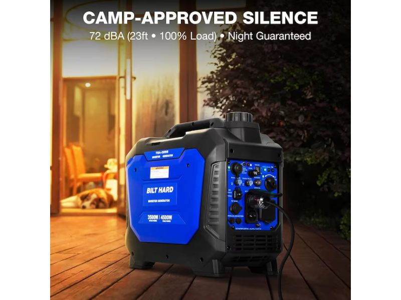 Generador inverter silencioso portatil dual Gasolina/propano de 4500 W Bilt Hard