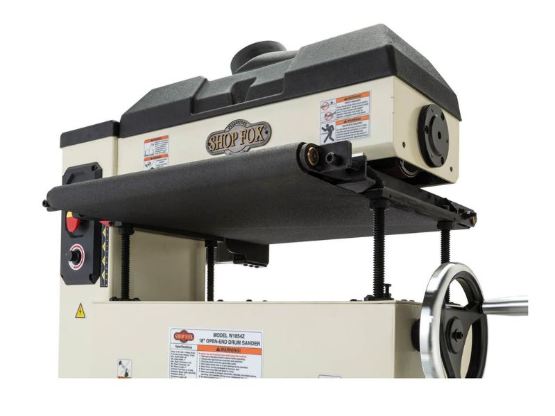 Lijadora de tambor de extremo abierto de 18" y 2 hp velocidad variable Shop Fox W1854Z
