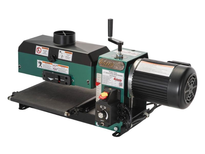 Lijadora de tambor oscilante de sobremesa de 11" extremo abierto 1 hp Grizzly G0404