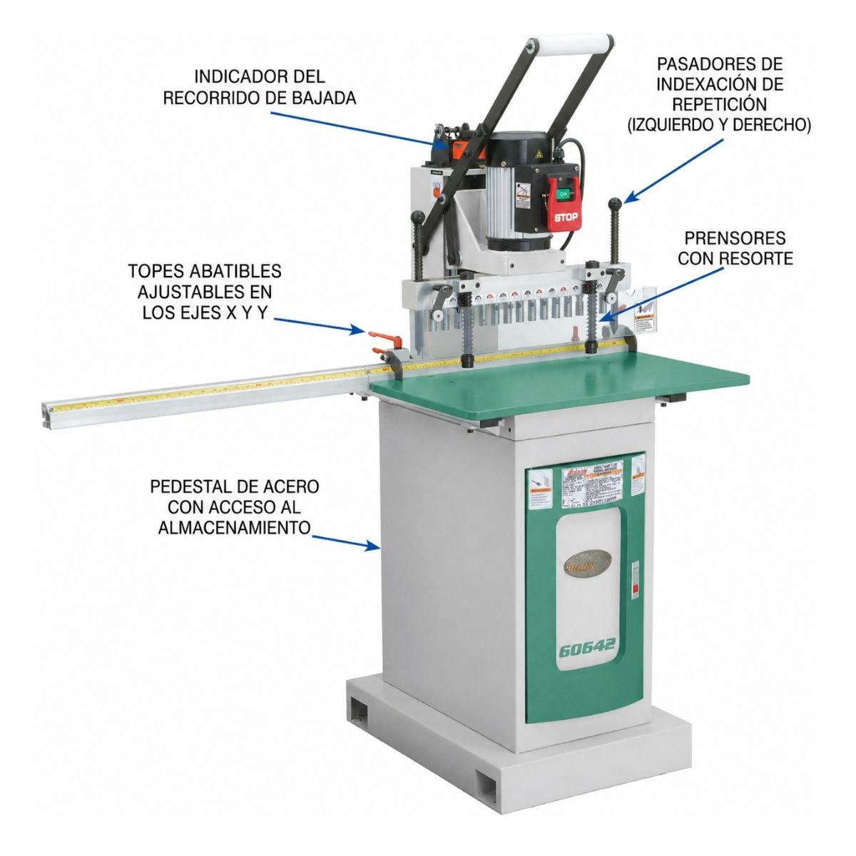 Maquina mandrinadora de linea de 15 brocas Grizzly G0642