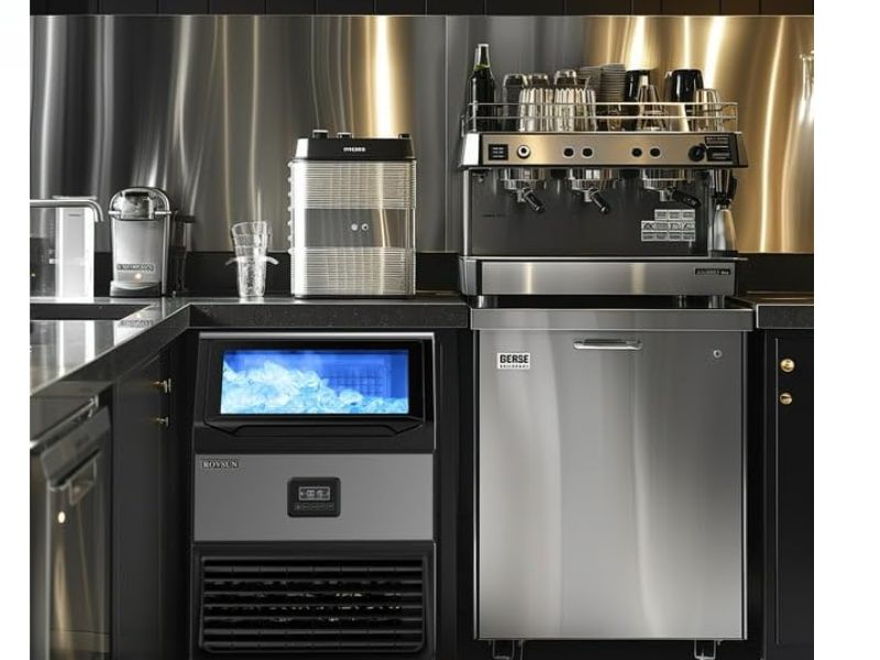 Máquina de hielo comercial de 200 kg/día - 440 lbs/24 hrs Rovsun BT-440