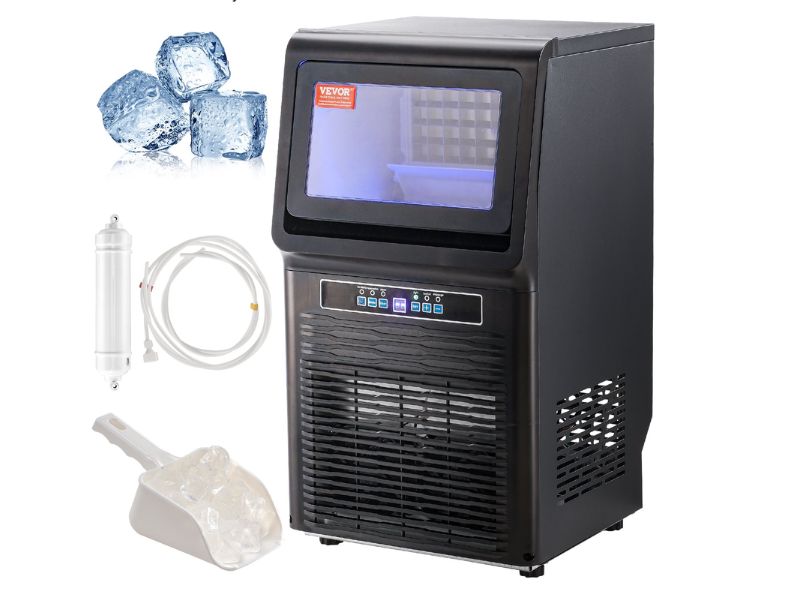 Máquina de hielo comercial de 32 kg/día - 70 lbs/24 hrs Vevor KJ-AT25F