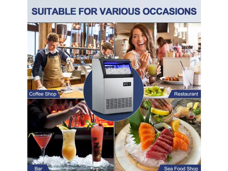 Máquina de hielo comercial 90 kg/día - 200 lbs/24 hrs Velivi WQ72HD