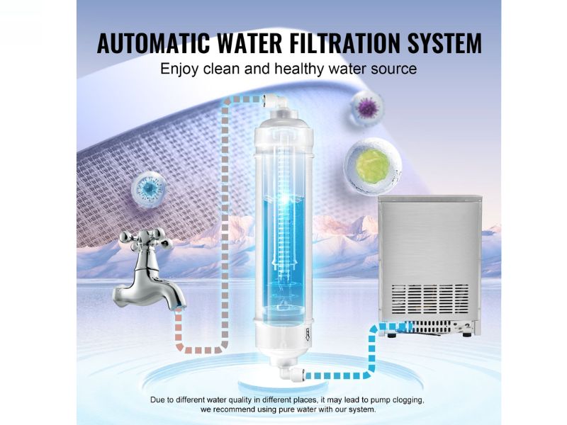 Máquina de hielo comercial de 200 kg/día - 450 lbs/24 hrs Vevor SSX440