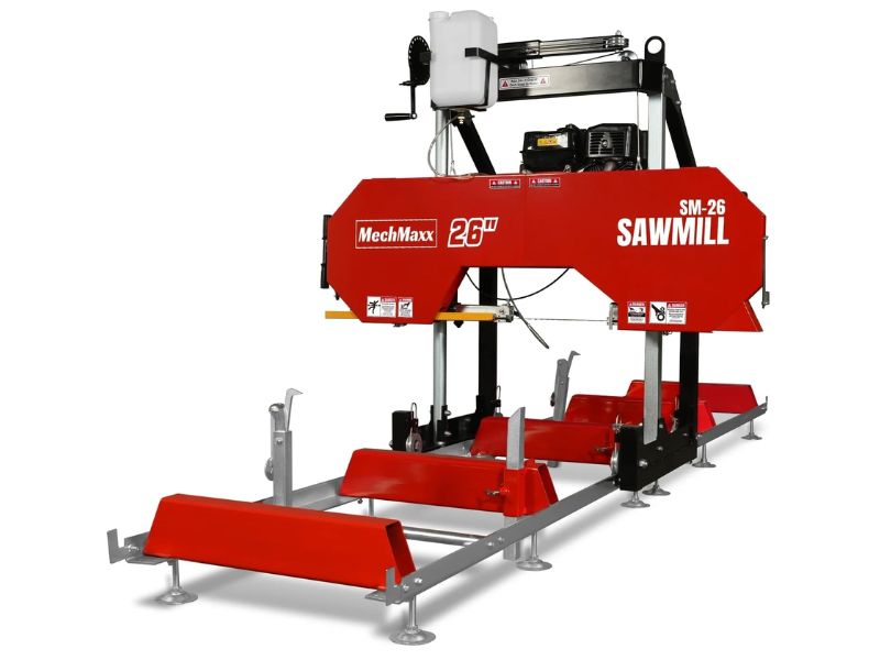 Aserradero portatil de 26" con motor a gasolina de 15 hp 420 CC MechMaxx SM26