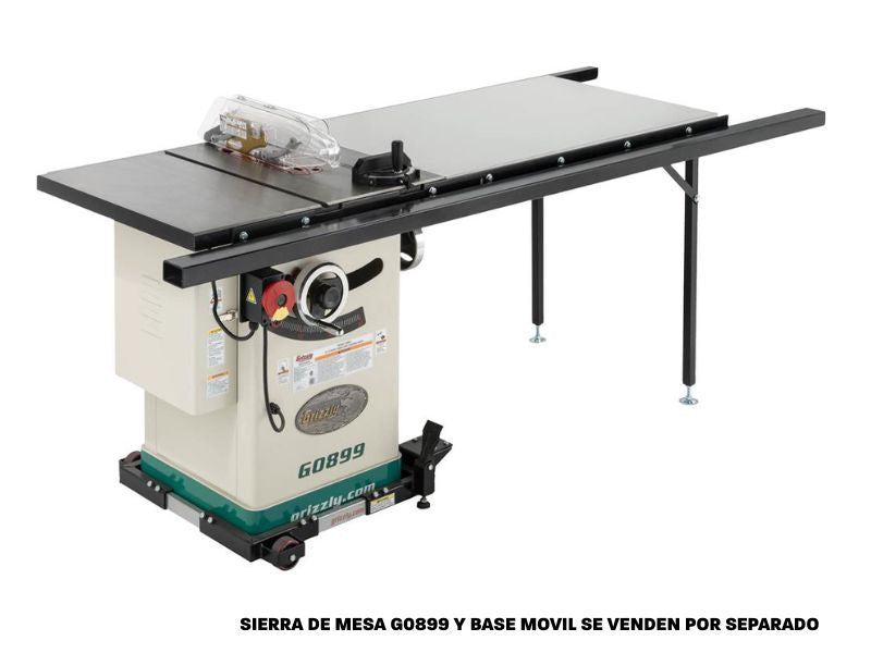 Kit de mesa extensible con rieles largos para sierra de mesa G0899 Grizzly T34358