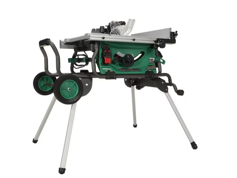 Sierra de mesa tipo contratista de 10" y 15 Amp con soporte plegable Metabo C10RJ
