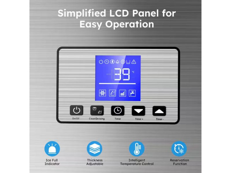 Maquina de hielo comercial de 200 kgs / dia con almacenamiento de 120 lbs Mojgar