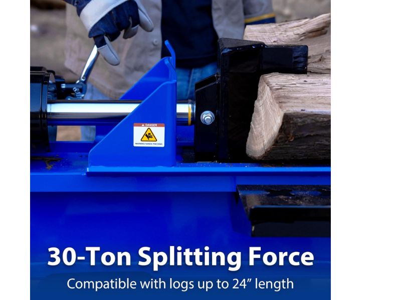 Cortadora de troncos leña de 30 Ton con motor de 7.5 HP 223 CC Bilt Hard