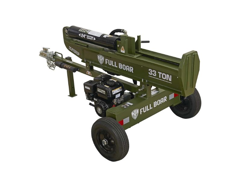 Cortadora partidor de troncos leña de 33 Ton con motor OHV 236 CC Full Boar