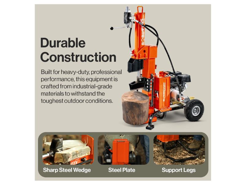 Cortadora de leña de 25 ton motor 7 hp Horizontal / Vertical Superhandy GUO096