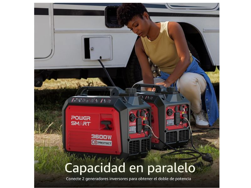 Generador inverter portatil a gasolina 3600 Watts PowerSmart