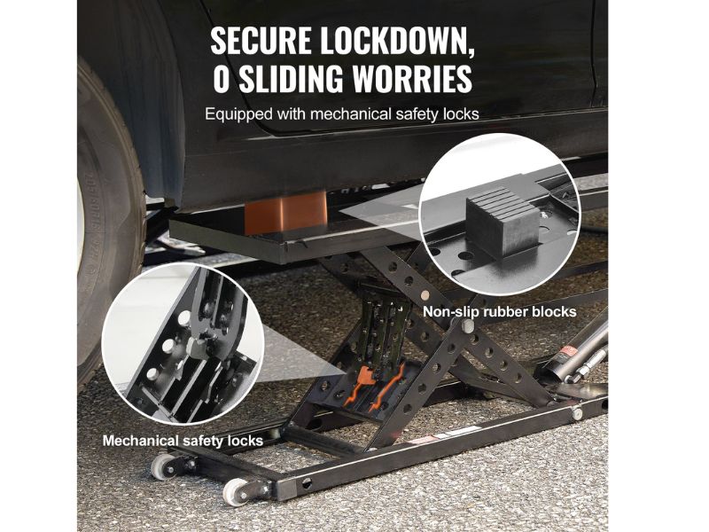 Elevador de autos rampa automotriz portátil con capacidad de 7000 lbs - 3000 kg Vevor JT-7000