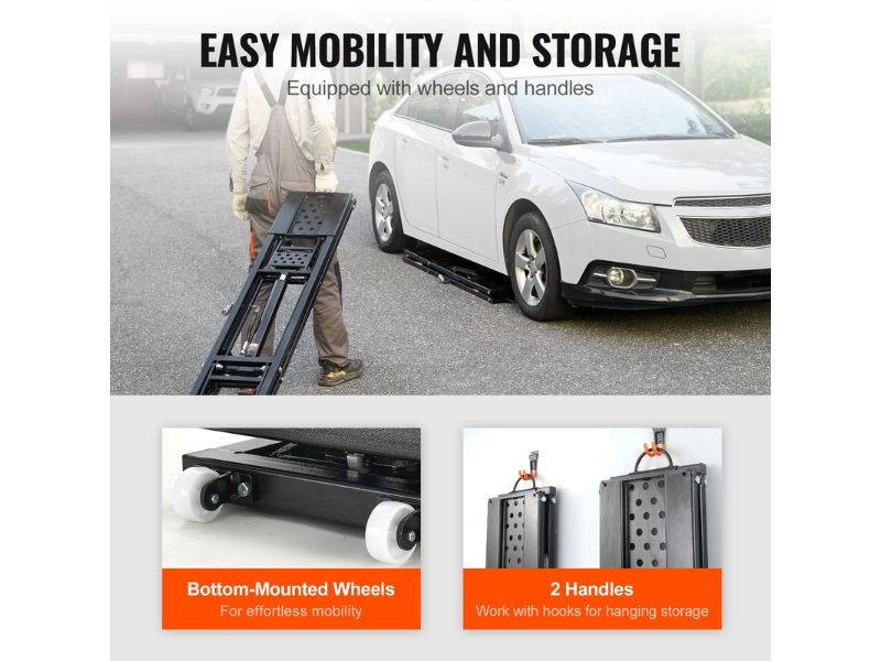 Elevador de autos rampa automotriz portátil con capacidad de 7000 lbs - 3000 kg Vevor JT-7000