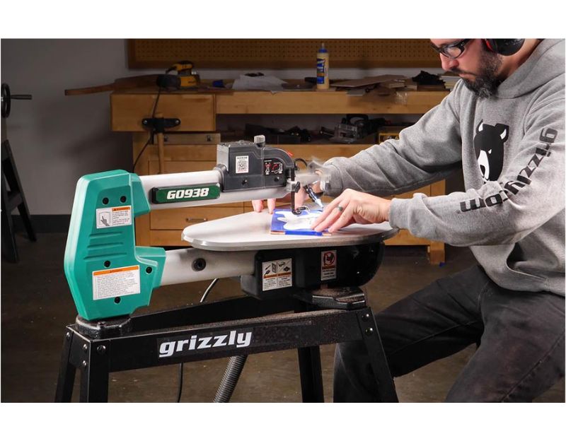 Sierra de calar de velocidad variable de 18" con soporte Grizzly G0938