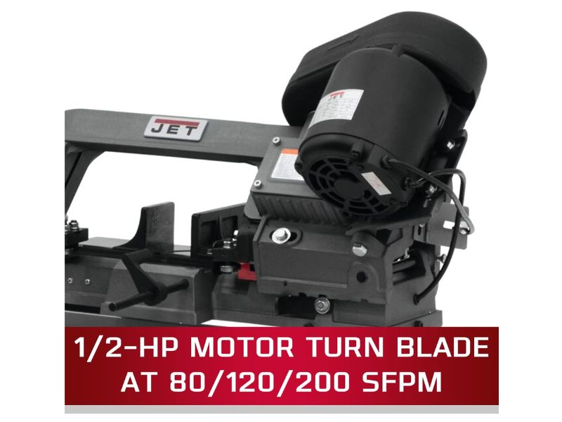 Sierra de cinta horizontal/vertical de 5" x 6" y 1/2 HP 115V/230V JET HVBS-56