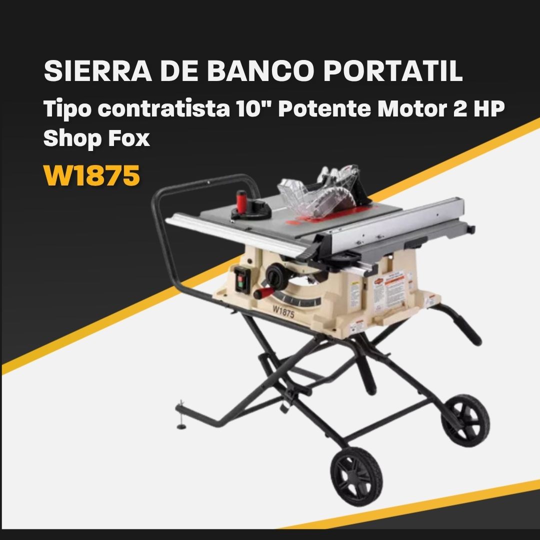 Sierra me mesa 10" y 2 hp Shop Fox W1875 + Sierra de Inglete de 12" doble bisel Dewalt DWS779