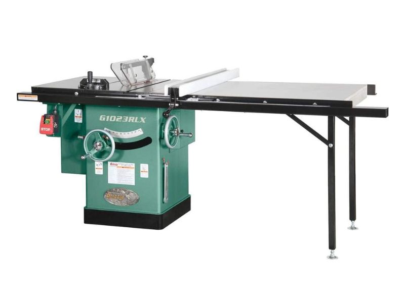 Sierra de mesa de gabinete de 10" con rieles de 7" y 3 HP 240V Grizzly G1023RLX