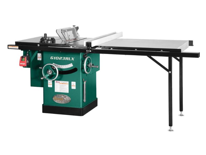Sierra de mesa de gabinete de 10" con rieles de 7" y 3 HP 240V Grizzly G1023RLX