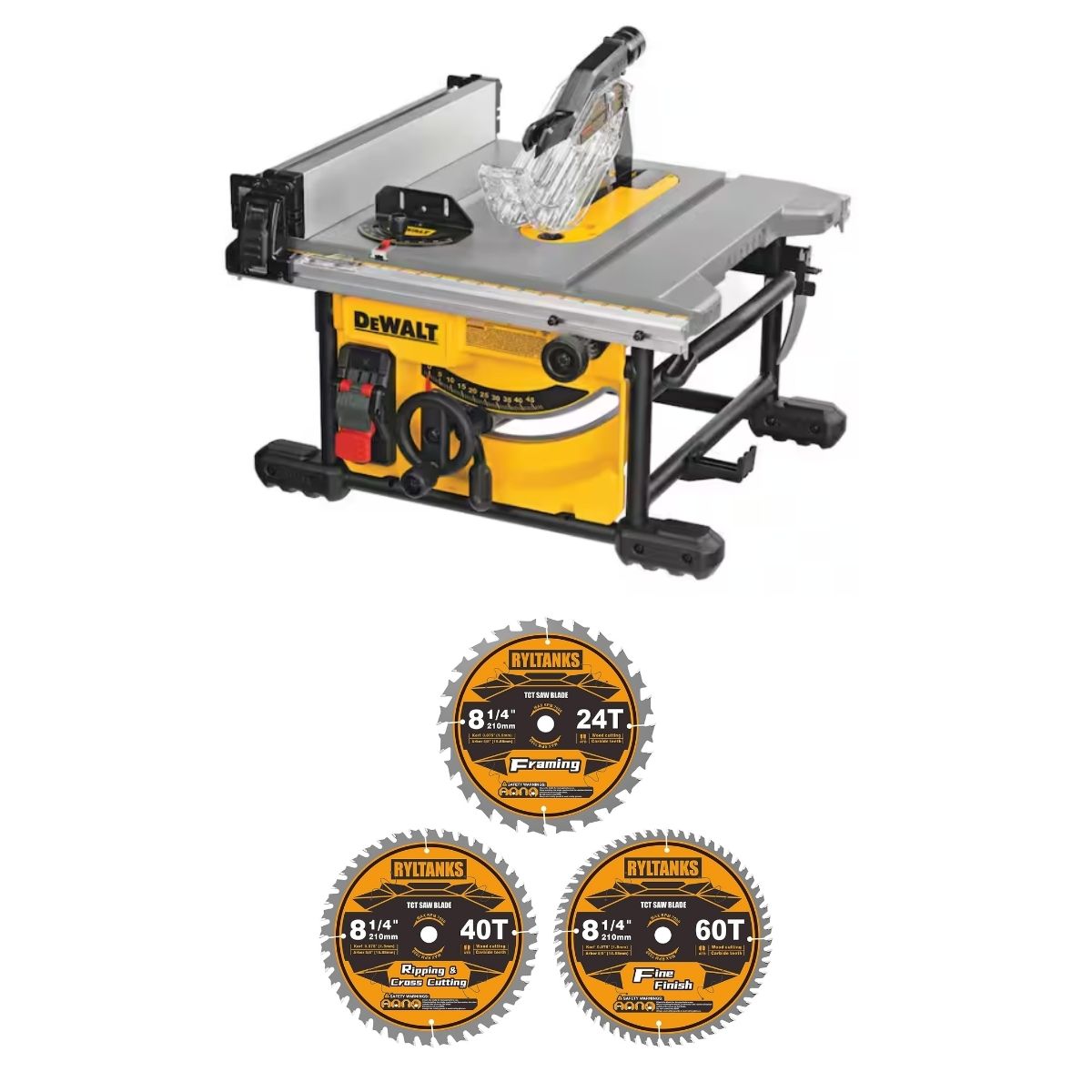 Sierra de mesa compacta 8-1/4 Dewalt Dwe7485 + 3 Discos Extra