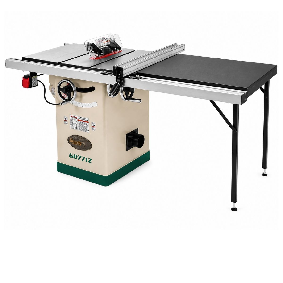 Sierra de mesa hibrida de 10" 2 hp con mesa de extension hasta 50" de corte Grizzly G0771Z