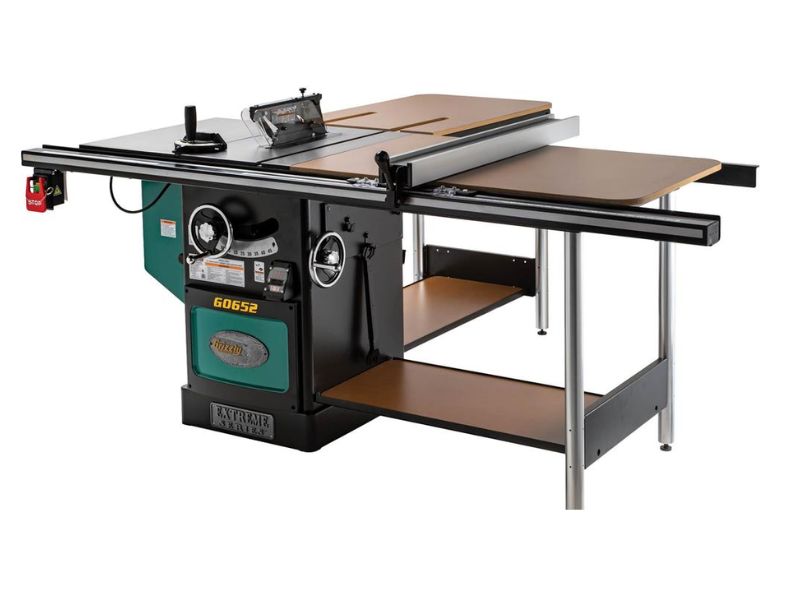 Sierra de mesa de gabinete de servicio pesado de 10" y 5 HP trifásica Grizzly G0652