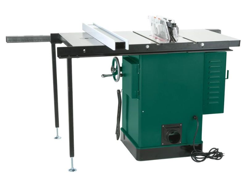 Sierra de mesa de gabinete de 10" 3 HP 240 V, con mesa de fresado incorporada Grizzly G1023RLW