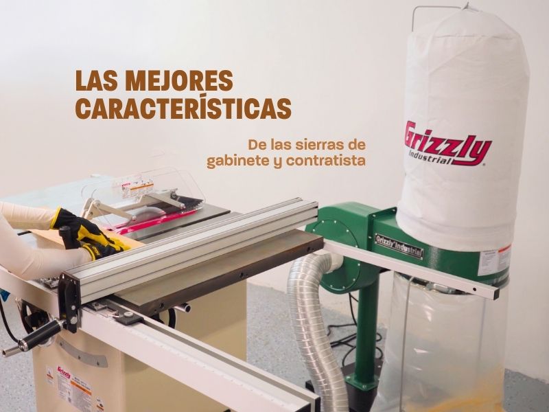 Sierra de mesa híbrida de 10" 2 HP G0771Z + Colector 1HP G8027 + Clavadora Neumatica Cal.18 W1774