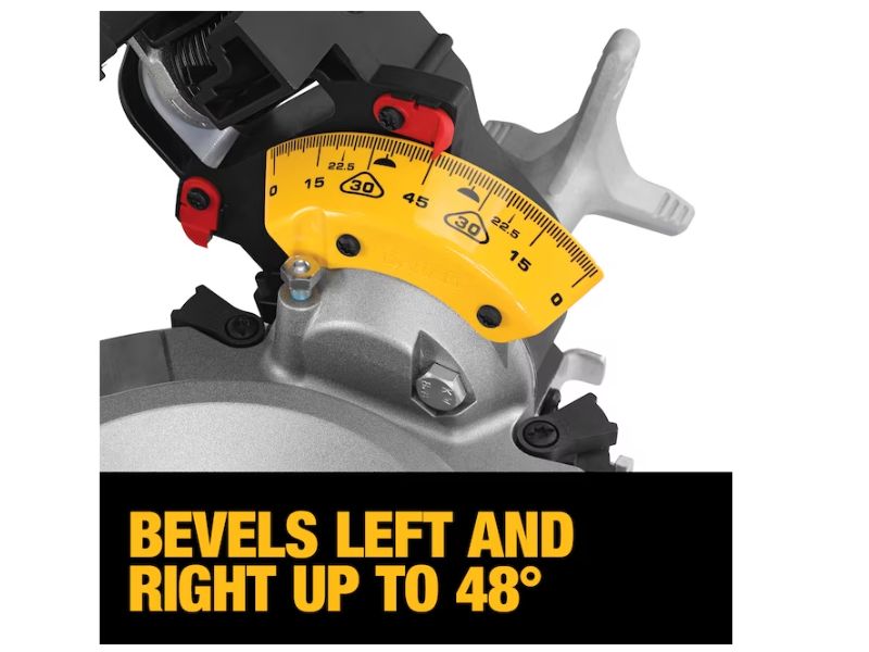 Sierra de inglete de doble bisel de 12" y 15 Amp DeWalt DWS716