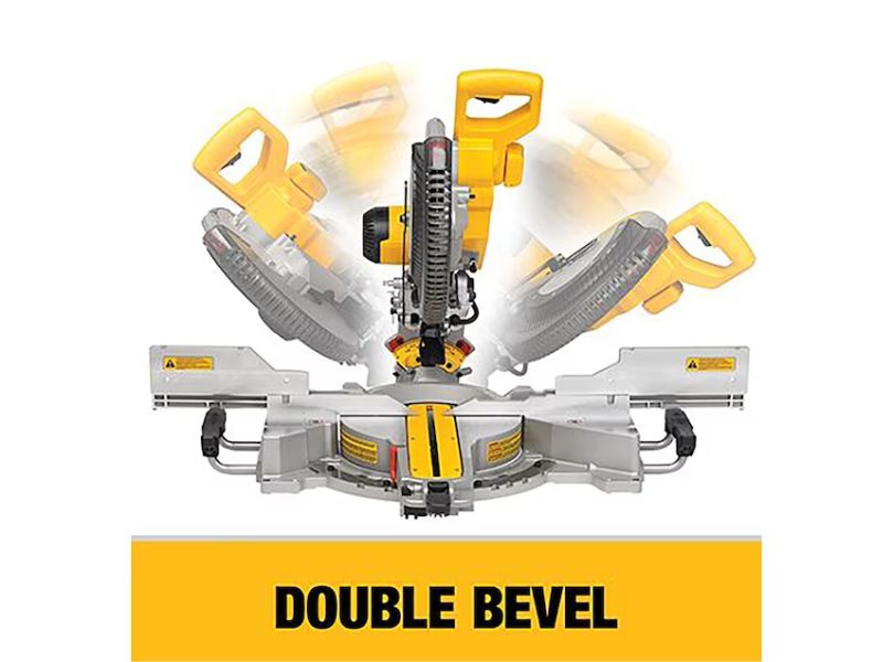 Sierra ingletadora deslizante de doble bisel de 12" tecnologia XPS DeWalt DWS780
