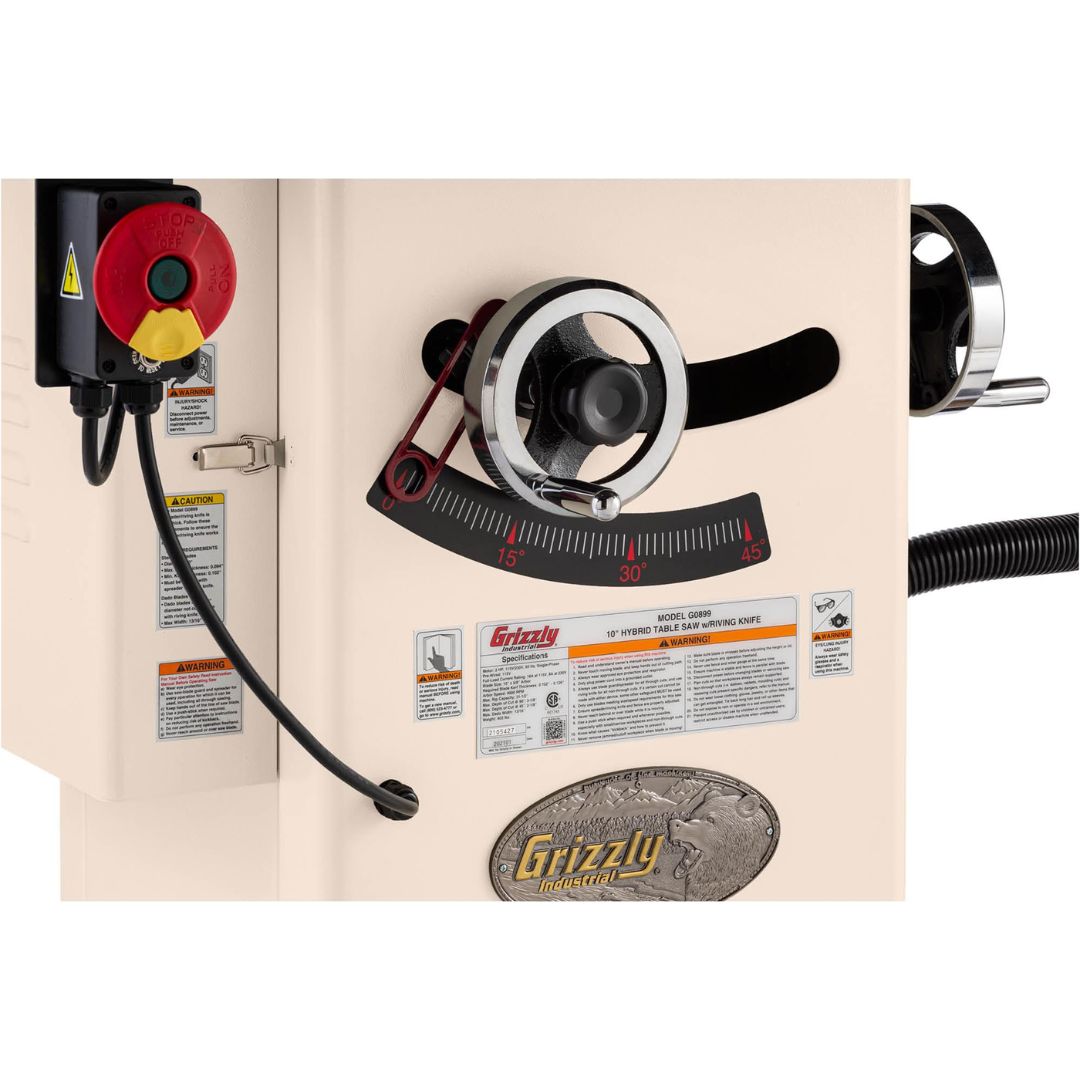 Sierra de mesa de gabinete de 10" y 2 HP 115V/230V Grizzly G0899