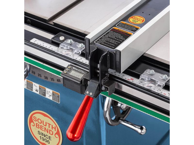Sierra de mesa de gabinete de 10" y 3 HP 220V con lectura digital DRO South Bend SB1110