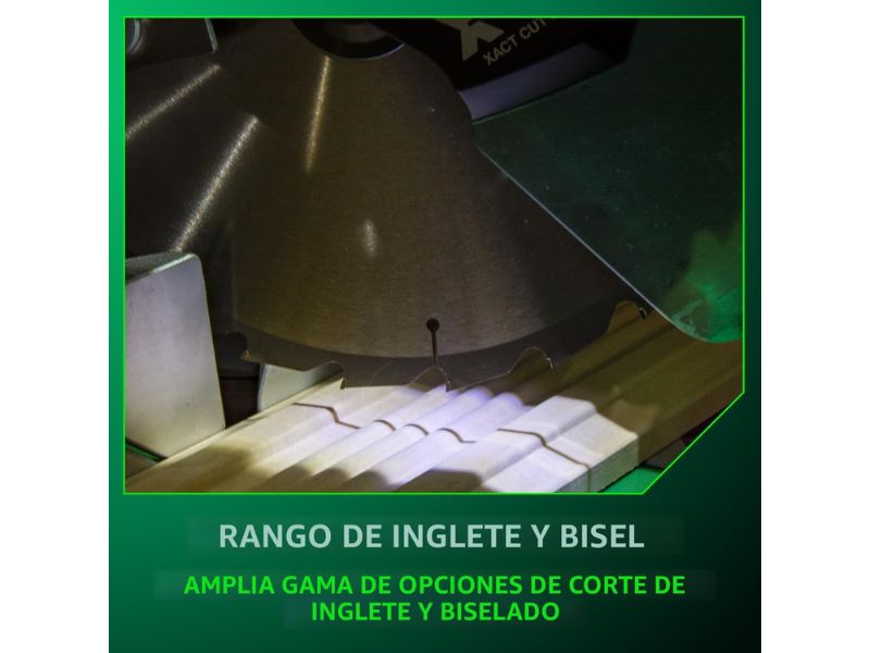Sierra de inglete deslizante de 12" y 15 Amp doble bisel con linea de sombra Metabo HPT C12RSH3M