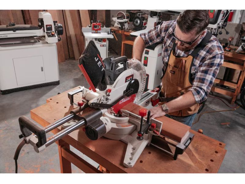 Sierra de inglete de doble bisel deslizante de 12" y guia laser Jet JT9-707212