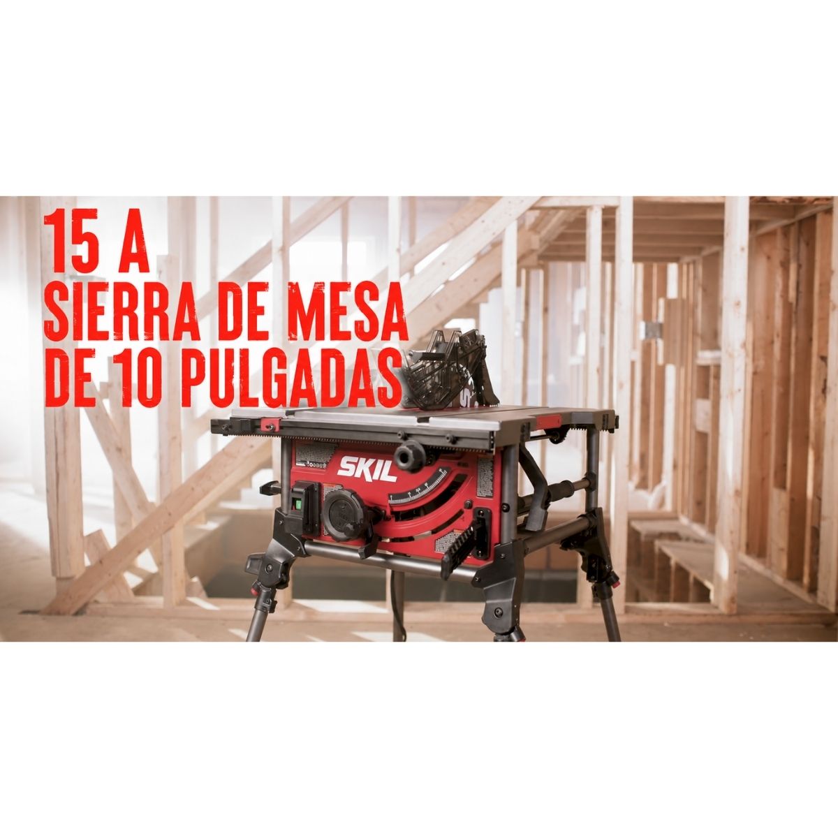 Sierra de mesa portatil de 10" y 15 Amp con soporte plegable Skil TS6307-00