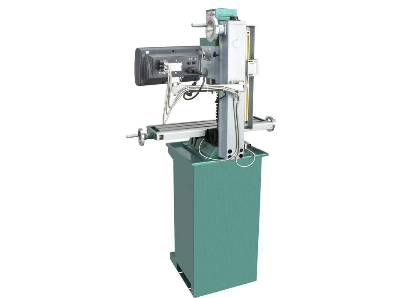 Taladro fresadora de 7" x 27" y 1 HP con soporte y lectura digital DRO Grizzly G0759