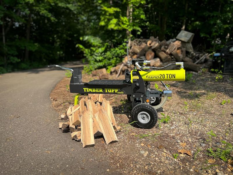 Cortadora de leña y troncos a gasolina de 20 ton y 7 HP Timbertuff