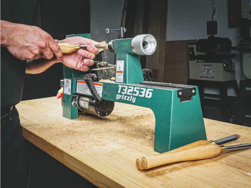 Torno de banco para madera de 8" x 13" de velocidad variable Grizzly T32536