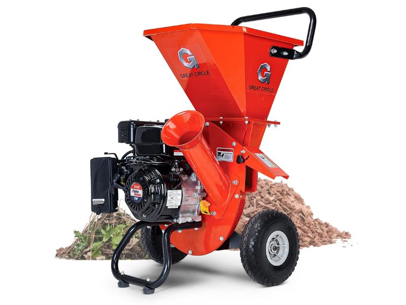 Trituradora de madera astillas ramas de servicio pesado de 7 HP 212 cc GreatCircleUSA LCE01