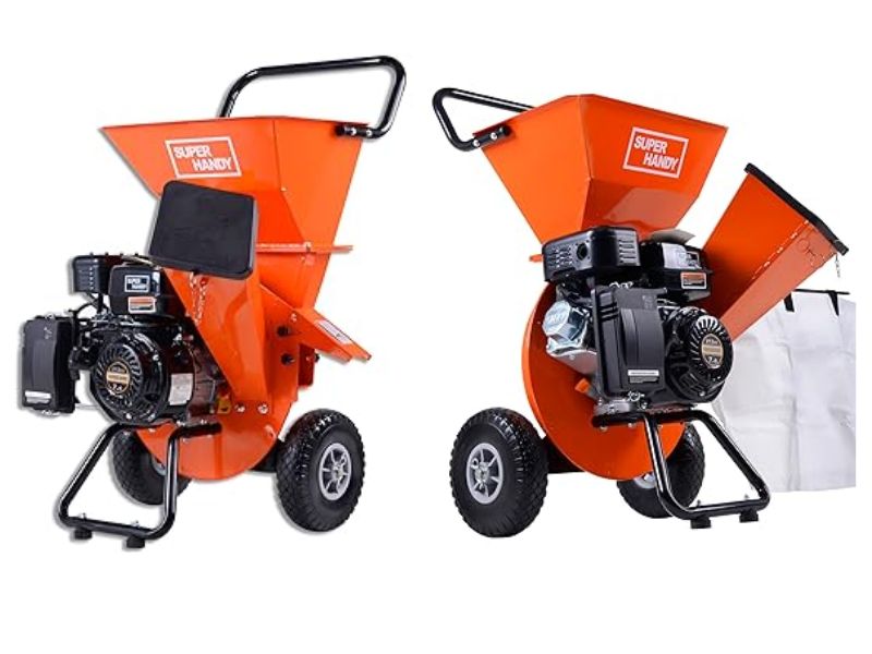 Trituradora de ramas astillas de capacidad máxima de 3" y 7 HP SuperHandy GUO019