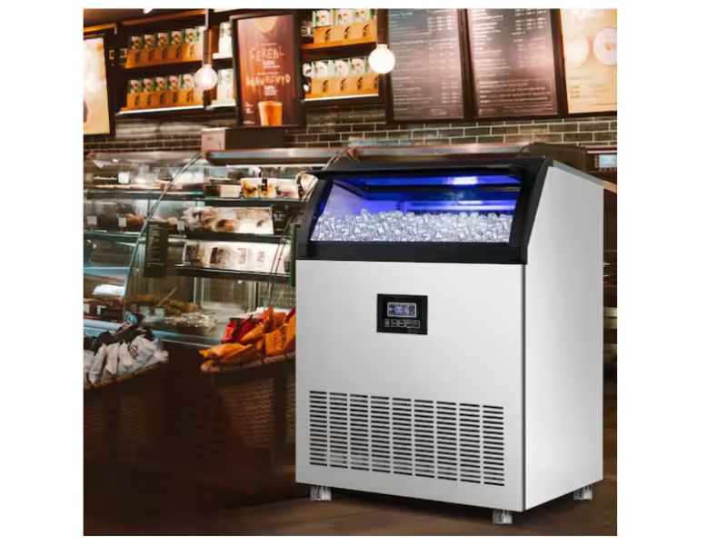 Maquina de hielo comercial de 360 lbs/24 hrs 163 Kgs/dia Velivi