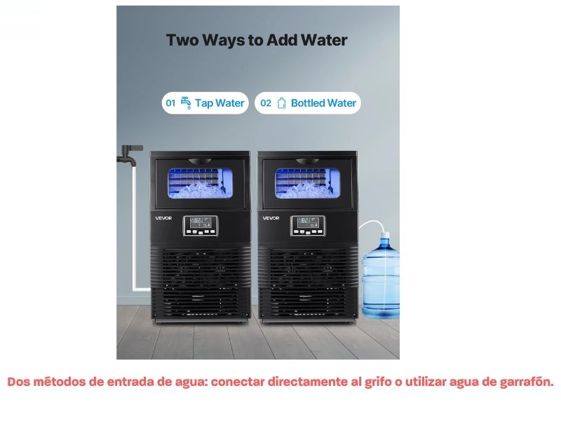 Maquina d ehielo comercial de 90 lbs/40 kgs/dia Vevor HZB-30F