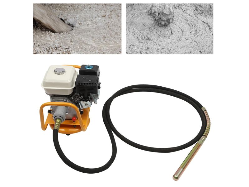 Vibrador de concreto a gasolina de 7.5 hp con manguera de 19.76 Ft Zerneil