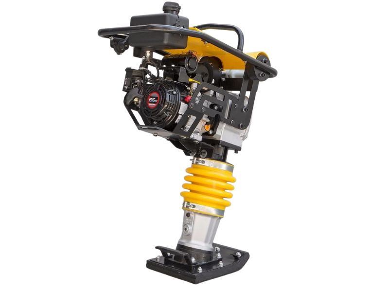 El apisonador está construido para ser liviano y bien equilibrado, la construcción delgada y vertical del apisonador hace que trabajar en zanjas y lugares más estrechos sea una tarea fácil