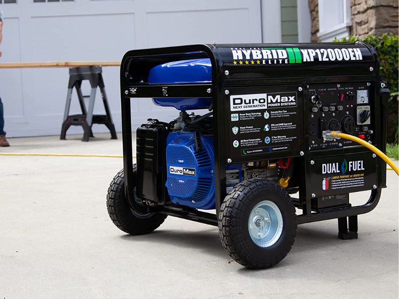 Generador dual a gasolina y gas propano de 12000 Watts - 12 Kw de DuroMax XP12000EH
