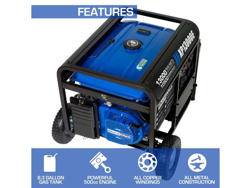 Generador portátil a gasolina de 13000 Watts - 13 Kw DuroMax XP13000E