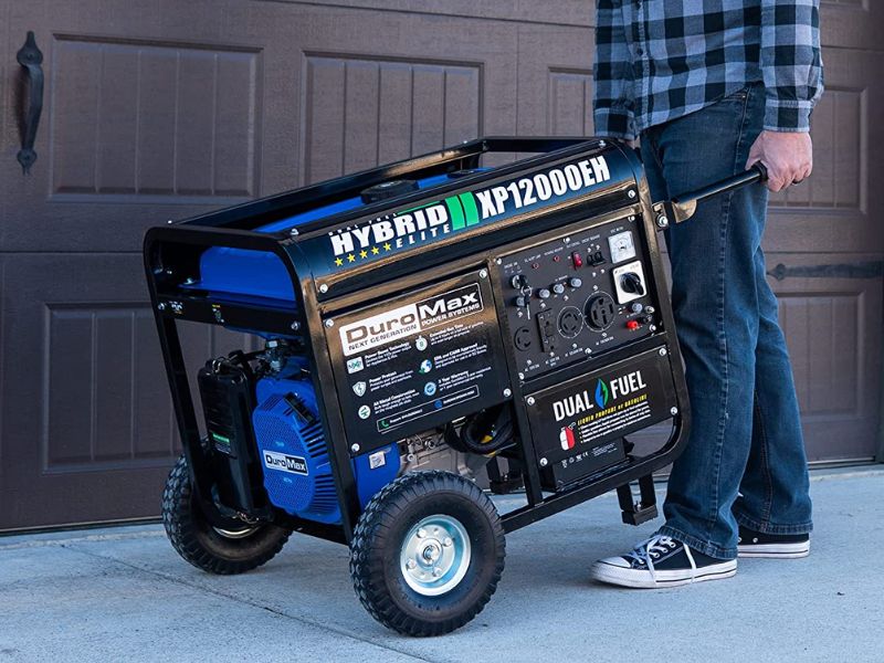 Generador dual a gasolina y gas propano de 12000 Watts - 12 Kw de DuroMax XP12000EH