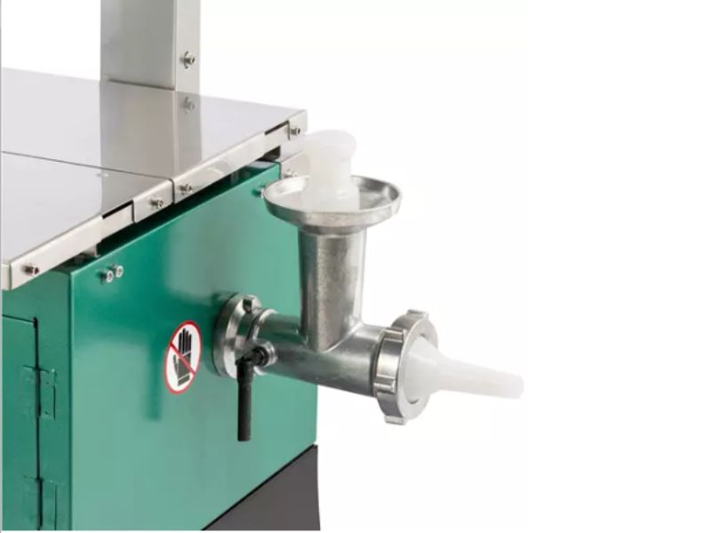 Sierra de cinta cortadora de carne y hueso de 10" con molino 3/4 HP Grizzly Industrial