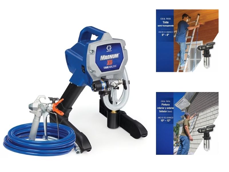 Maquina para pintar pulverizadora de pintura airless Graco X5 mas boquillas 311 y 517