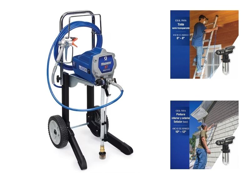 Maquina para pintar pulverizadora de pintura airless Graco X7 mas boquillas 311 y 517